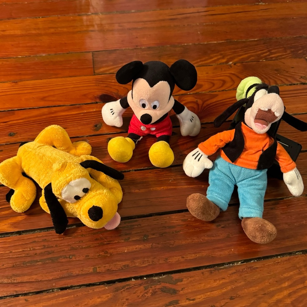 Disney Mickey Goofy & Pluto Plush